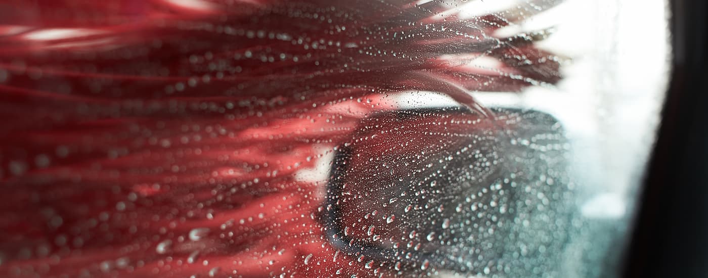 Vehicle going through a car wash
