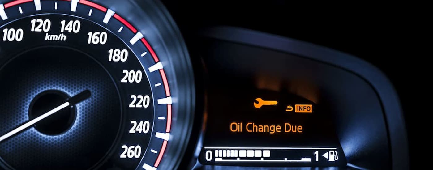 Oil change service due indicator light