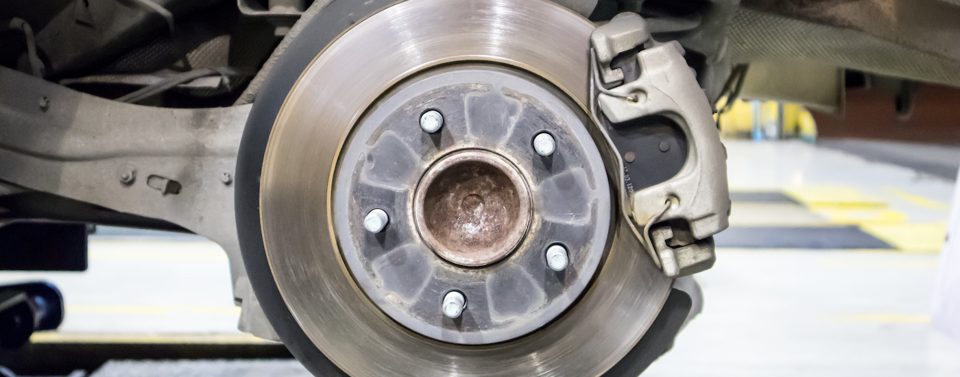 Close-up of a brake pad